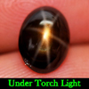 Golden Star Sapphire 6 Ray Certified 2.01 Ct. Oval Cabochon Natural Gem Thailand Golden Star Sapphire 6 Ray Certified 2.01 Ct. Oval Cabochon Natural Gem Thailand
