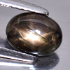 1.74 Ct. Natural Black Star Sapphire 6 Rays Gemstone Oval Cabochon