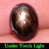 2.26 Ct. Natural Gemstone Black Star Sapphire 6 Rays Oval Cabochon