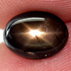 2.02 Ct. Natural Gemstone Black Star Sapphire 6 Rays Oval Cabochon