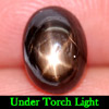 2.16 Ct. Attractive Natural Gemstone Black Star Sapphire 6 Rays Oval Cabochon