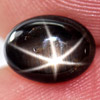 1.71 Ct. Attractive Natural Gemstone Black Star Sapphire 6 Rays Oval Cabochon