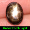 1.80 Ct. Oval Cabochon Natural Black Star Sapphire 6 Rays Gemstone