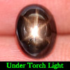 2.04 Ct. Oval Cab Natural Black Star Sapphire 6 Rays Gemstone