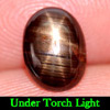 1.33 Ct. Oval Cab Natural Black Star Sapphire 6 Rays