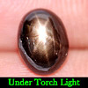 Natural Gemstone 2.16 Ct. 8 x 6mm. Oval Cabochon Black Star Sapphire 6 Rays