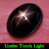 2.11 Ct. Natural Gemstone Oval Cabochon Black Star Sapphire 6 Rays Thailand