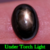 1.71 Ct. Alluring Natural Gemstone Black Star Sapphire 6 Rays Oval Cabochon