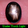 1.45 Ct. Oval Cab Natural Black Star Sapphire 6 Rays Gemstone