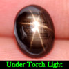 1.86 Ct. Natural Black Star Sapphire 6 Rays Gemstone Oval Cabochon