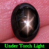 Natural Gem 1.59 Ct. Oval Cabochon Black Star Sapphire 6 Rays Thailand