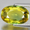3.81 Ct. Oval Shape Natural Gem Greenish Yellow Sapphire Thailand