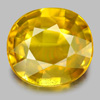 Yellow Sapphire 2.62 Ct. Certified Oval 8.34 x 9.10 Mm Natural Gemstone Thailand