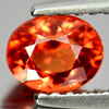 Reddish Orange Sapphire 1.01 Ct. VVS Oval 5.9 x 4.7 Mm Natural Gemstone Tanzania