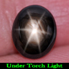 5.07 Ct. Nice Oval Cabochon Natural Gem Black Star Sapphire 6 Rays
