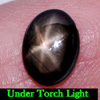 1.34 Ct. Oval Cabochon Natural Gemstone Black Star Sapphire 6 Rays