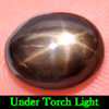 2.98 Ct. Oval Cabochon Natural Gemstone Black Star Sapphire 6 Rays