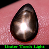 1.33 Ct. Good Pear Cabochon Natural Gem Black Star Sapphire 6 Rays