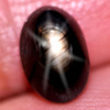 3.22 Ct. Nice Oval Cabochon Natural Gem Black Star Sapphire 6 Rays