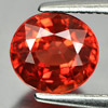 Orange Sapphire 1.28 Ct. Certified Natural Gemstone Oval 6.14 x 6.70 Mm Tanzania