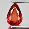 Certified Orange Songea Sapphire 1.29 Ct. VVS Pear Shape Natural Gem Tanzania