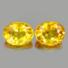 1.07 Ct. 2 Pcs. Oval Shape Natural Gemstone Yellow Songea Sapphire From Tanzania