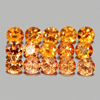 1.02 Ct. 15 Pcs. Nice Natural Orange Songea Sapphire Round Diamond Cut