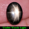 Black Star Sapphire 6 Rays 2.66 Ct. Oval Cabochon 9.6 x 6.8 Mm. Natural Gemstone