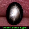 2.12 Ct. Delightful Oval Cabochon Natural Gem Black Star Sapphire 6 Rays