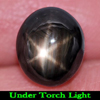 5.71 Ct. Natural Gem Black Star Sapphire 6 Rays Oval Cabochon