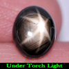 Black Star Sapphire 6 Rays 4.28 Ct. Oval Cabochon 9.7 x 7.8 Mm. Natural Gemstone
