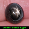 6.45 Ct. Natural Gem Black Star Sapphire 6 Rays Oval Cabochon