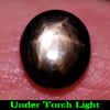 3.07 Ct. Natural Gem Black Star Sapphire 6 Rays Oval Cabochon