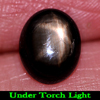 3.47 Ct. Alluring Natural Gem Black Star Sapphire 6 Rays Oval Cabochon