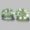 1.05 Ct. 2 Pcs. Oval Natural Gems Green Songea Sapphire Tanzania