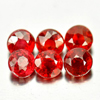 Orangish Red Songea Sapphire 1.64 Ct. 6 Pcs. Round Shape Natural Gems Tanzania