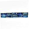 Blue Sapphire 1.15 Ct. 10 Pcs. Baguette Shape 3.7 x 1.6 Mm Natural Gems Thailand