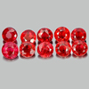 Red Songea Sapphire 1.59 Ct. 10 Pcs. Round Shape 3 Mm. Natural Gemstones