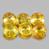 1.11 Ct. 6 Pcs. Round Natural Gemstone Yellow Songea Sapphire Tanzania
