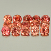 1.19 Ct. 15 Pcs. Round Diamond Cut Natural Gemstone Orange Songea Sapphire