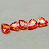 Natural Orange Red Songea Sapphire 1.84 Ct. 5 Pcs. Pear Shape 5.2 x 4.2 Mm Gems