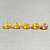 Natural Orange Yellow Songea Sapphire 1.13 Ct. 5 Pcs Pear Shape 4.8 Mm Gemstone
