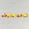 Natural Orange Yellow Songea Sapphire 1.14 Ct. 5 Pcs Pear Shape 5.3 Mm Gemstone
