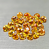 Natural Orange Yellow Songea Sapphire 2.85 Ct. 28 Pcs Round Diamond Cut 2.8 Mm