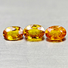 Natural Yellow Sapphire 1.86 Ct. 3 Pcs Oval Shape 5.9 x 4  Mm Gemstones