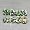 Natural Green Songea Sapphire 2.37 Ct. 8 Pcs Round Shape 3.8 Mm Gemstones