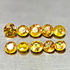 Natural Yellow Songea Sapphire 2.32 Ct.10 Pcs Round Shape 3.4 Mm Gemstone