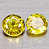 Natural Yellow Sapphire 1.01 Ct. 2 Pcs  Round Shape 5.1 Mm Gemstones