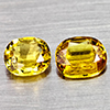 Natural Yellow Sapphire 0.95 Ct. 2 Pcs  Oval Shape 5.4 x 4.5 Mm Gemstones