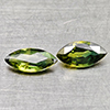 Natural Green Sapphire 1.01 Ct. 2 Pcs Marquise Shape 7.2 x 3.7 Mm Gemstones